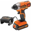 Black &amp; Decker Juodas &amp; Decker Smūginis gręžtuvas-suktuvas Juodas &amp; Decker BDCIM18D1A-QW; 18 V; 1x2,0 Ah akum.