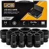 Smūginių galvučių komplektas JCB 8152-5MPB; 1''; 14 vnt.