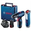 BOSCH suktuvas - gręžtuvas GSR 120-LI 12V 30/14Nm 2x2,0Ah. lagaminas+ prožektorius GLI 12V-300