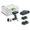 Suktuvas-gręžtuvas Festool T 18+3 HPC 4,0 I-Plus; 18 V; 2x4,0 Ah akum.