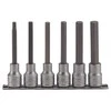 TengTools Galvučių su antgaliais rinkinys Teng Tools M1211; HEX; 1/2''; 6 vnt.