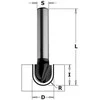 U formos griovelių freza CMT Contractor K914-190; R=9,5 mm; D=19