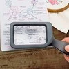 Carson HandHeld stačiakampis didinimo stiklas su 2x didinimu ir atskiru 6,5x lešiu