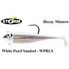 Guminukas Storm Biscay Minnow Baltas Pearl Sandeel WPRLS