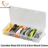 Masalų rinkinys Savage Gear Cannibal Shad Kit 5,5cm/6,8cm 36vnt