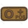 Max Fuchs PVC antsiuvas su Velcro lipduku, kraujo grupė: O POS (chaki)