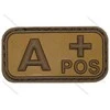 Max Fuchs PVC antsiuvas su Velcro lipduku, kraujo grupė: A POS (chaki)