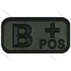 Max Fuchs PVC antsiuvas su Velcro lipduku, kraujo grupė: B POS (žalias)