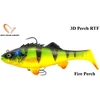 Minkštas masalas Savage Gear 3D Perch RTF Fire Perch