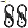NITE-IZE karabinas S-Biner MicroLock (2vnt) juodas