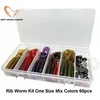Savage Gear Masalų rinkinys Savage Rib Worm Kit One Size Mix Colors 60pcs