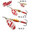 Sukriukė Mepps Aglia BLANC/ROUGE Sidabrinis