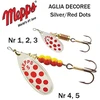 Sukriukė Mepps Aglia Sidabrinis/red dot