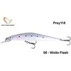 Vobleris Savage Gear Prey 115 11.5cm/17g Suspending Baltas Flash