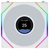 120mm Lian Li Uni Fan TL LCD FLEX ARGB, Baltas, LED-Steuerung