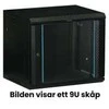 19" wall cabinet TOTEN, 15U, 600x450, glass door, juodas / WS64156001 / 19-W6415