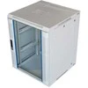 19" sieninė spintelė TOTEN, System Z, 15U, 600x600, stiklinės priekinės durys, 60kg apkrova, baltas / ZS66156000 / 19-Z6615V