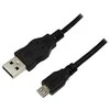 Logilink USB micro-B 180, 1.8m Micro-USB B, USB A, 1.8 m, Juodas