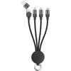 Kabelis USB 2GO USB-A + USB-C - USB-C + micro-B + Lightning 0.15 m Juodas (797363)