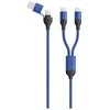 Kabelis USB 2GO USB-A + USB-C - 2x USB-C 1,2 m Mėlyna (797366)