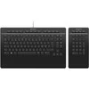 3Dconnexion Klaviatūra Pro su skaičių klaviatūra - Pilno dydžio (100%) - USB + RF belaidė + Bluetooth - Žirkliniai klavišų jungikliai - QWERTY - Juodas