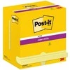 Lipnūs lapeliai „Post-it Super Sticky Notes“, 3 x 5 colių, geltonos spalvos, 12 lapelių pakuotėje, geltoni, 76,2 mm, 127 mm, 90 lapų