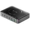 4smarts Įkrovimo stotelė 7in1 100W su belaidžiu įkrovimu juodos ir pilkos spalvos 540571