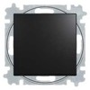ABB-basic55 1 poliaus mygtukinis jungiklis, N gnybtas, matinės juodos spalvos, 10A, 1 modulis, tiekiamas su raktu
