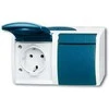 BUSCH JAEGER 20/2 EBW-53 - CEE 7/3 - 2P+E - Mėlyna - Baltas - IP44 - 250 V - 16 A