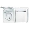 ABB BUSCH JAEGER 2084-0-0723 - CEE 7/3 - 2P+E - Baltas - IP44 - 250 V - 16 A