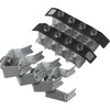 ABB Dvigubas jungimas Pilnas Kabelio skerspjūvis: 50–150 mm² Montavimo plotis 55 mm Flanšo plotis: 18, pasviręs