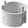 ABB Priekinė dėžutė europietiško metalo sienai, 43 mm gylio. Lakštinio metalo storis: nuo 3 iki 28 mm.