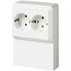 ABB Dvigubas skydinis lizdas 250V/16A, baltas