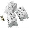 ABB Saugiklių laikiklis E33, kairysis, 2 lizdai. Nominali srovė: maks. 63. Laido skerspjūvis: 6–25 mm². Montavimo plotis: 82 mm.