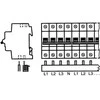 ABB kilpinės šynos, skirtos S200, F200 ir DS200 paskirstymui, fazės: 3 + N automatinis jungiklis, polių skaičius: 4–15 vnt., tipas: PS4/60/16
