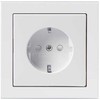 ABB Lizdas su įžeminimu, 250 V/16 A, IP21, su rėmeliu, baltas