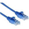 ACT Mėlynas 0,5 metro LSZH U/UTP CAT6 duomenų centro plonas jungiamasis kabelis su RJ45 jungtimis CAT6 U/UTP SLIMLINE BU 0,5M (DC9600)