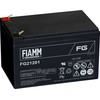 Akumuliatorius FIAMM švino-rūgštinė baterija 12V/12Ah signalizacijai/atsarginiam maitinimui su plokščiaisiais kištukais 4.75 mm/Faston 187 (IxPxA: 151x98x95 mm)