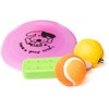 NAGA Hundelegetøj mix, 4 stk (frisbee, bold i snor, tennisbold, ispind)
