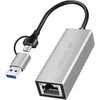 „LogiLink“ adapteris USB-A/-C į 2,5 g Ethernet, pilkas