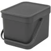 Šiukšliadėžė Brabantia „Sort &amp; Go“ – pilka – plastikinė – 6 l