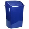 V Part Šiukšliadėžė, V formos, mėlyna, plastikinė, 26 l, su atlenkiamu dangčiu, paruošta montuoti prie sienos