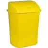 V Part Šiukšliadėžė, V formos, geltona, plastikinė, 26 l, su atlenkiamu dangčiu, paruošta montuoti prie sienos