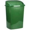 Šiukšliadėžė V-Part, tamsiai žalia, plastikinė, 15 l, su atlenkiamu dangčiu