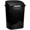V Part Šiukšliadėžė, V formos, juoda, plastikinė, 26 l, su atlenkiamu dangčiu, paruošta montuoti prie sienos