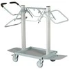 Atliekų vežimėlis Tina Trolleys pilkai milteliniu būdu dažytas plienas 5 skyriai 3x110+2x60 l