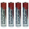 AgfaPhoto 110-802572, Vienkartinės baterijos, AAA, Šarminės, 1,5 V, 4 vnt., Pilka, Raudona