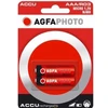 AgfaPhoto NiMh Micro 1000 mAh, įkraunama baterija, AAA, nikelio-metalo hidridas (NiMH), 1,2 V, 2 vnt., 1000 mAh