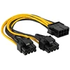 Akyga PCIe 6-pin x2 - PCIe 8-pin, 0.2 m, Juodai-geltona (AK-CA-81)
