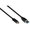 Kabelis USB Alcasa USB-A - USB-C 1 m Juodas (2831-AC010S)